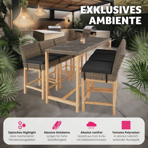 Rattan Bartisch Lovas 161x64,5x99,5cm natur