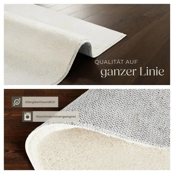 Kurzflorteppich Soft Zone creme 80 x 150 cm