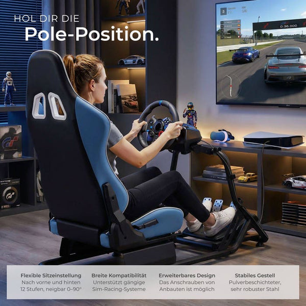 Gamingstuhl Play schwarz/azur