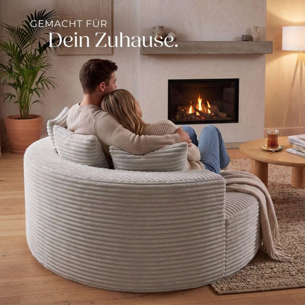 Relaxsessel Love Boneless Premiumschaumstoff Samtcord beige