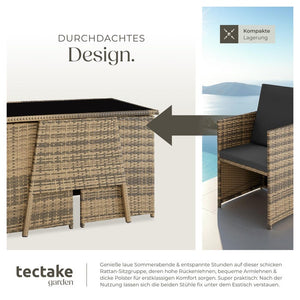 Rattan Sitzgruppe Lausanne natur