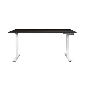 Scrivania da ufficio regolabile in altezza CONTINI 1,6x0,8m Nero / Telaio bianco RAL 9016
