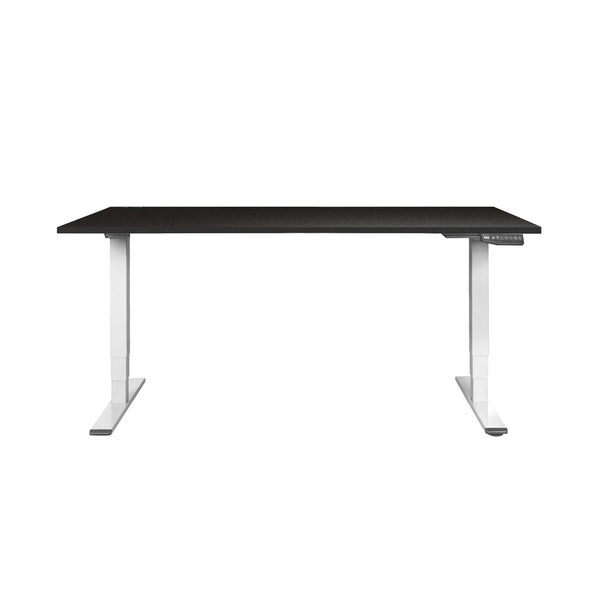 Scrivania da ufficio regolabile in altezza CONTINI 1,6x0,8m Nero / Telaio bianco RAL 9016