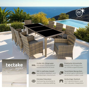 Aluminium Rattan Sitzgruppe Menorca natur