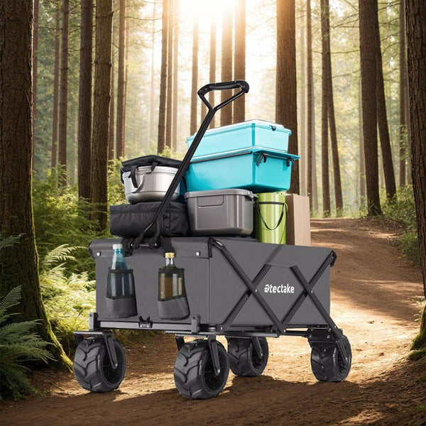 Faltbarer Bollerwagen max. 80kg, grau