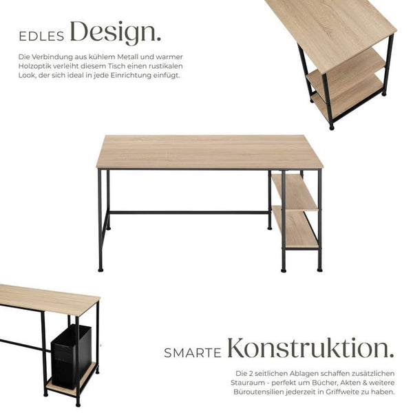 Schreibtisch Donegal Industrial Holz hell, Eiche Sonoma