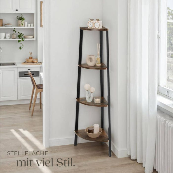 Eckregal Newbridge 34x34x125cm Industrial dunkelbraun