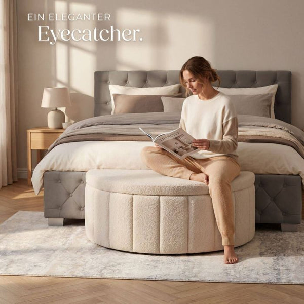 Polsterbank Moon Bouclé creme