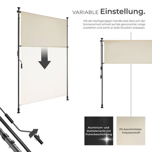 Klemmmarkise Taija beige 100 x 310 cm