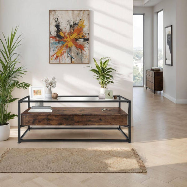 Lowboard Maidenhead 121,5x41,5x50,5cm Industrial dunkelbraun