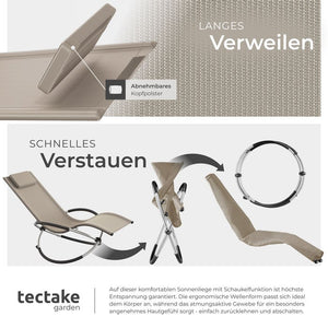 Sonnenliege Paulina beige