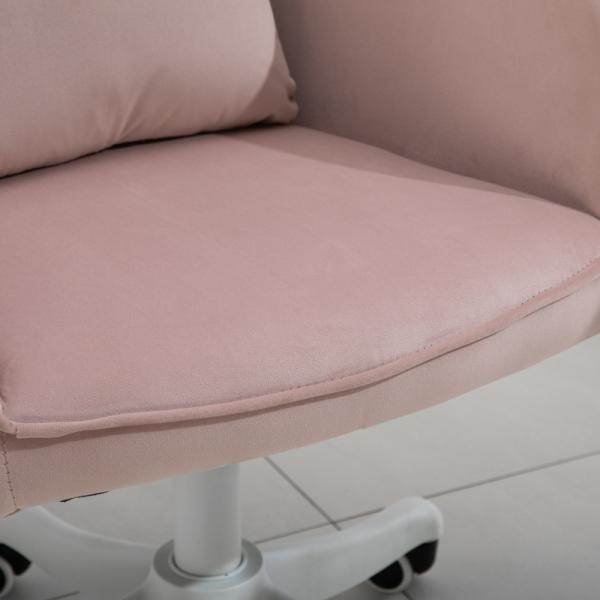Bürostuhl mit Vibrationsfunktion USB-Schrittstelle Massagefunktion Lendenkissen höhenverstellbar Rosa