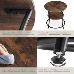 Beistelltisch Saint Louis Industrial Holz dunkel, rustikal