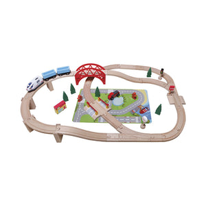 Set da gioco del treno SpielMaus, 50 pezzi