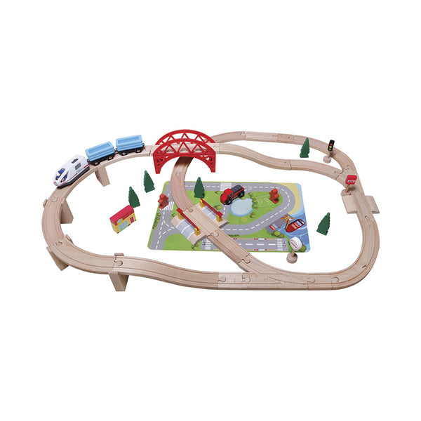 Set da gioco del treno SpielMaus, 50 pezzi