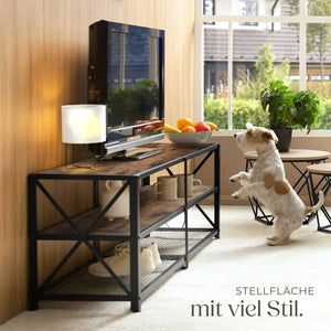 TV-Regal Chicago Industrial Holz dunkel, rustikal 141 cm
