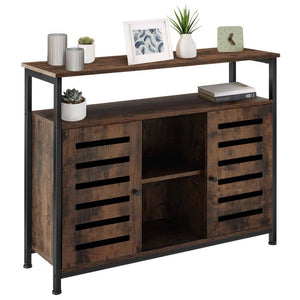 Sideboard Warrington 100x37x82cm Industrial dunkelbraun