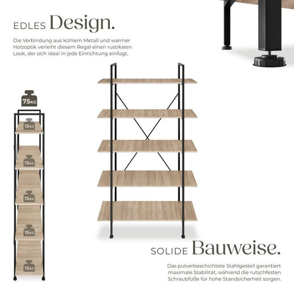 Regal Glasgow Industrial Holz hell, Eiche Sonoma