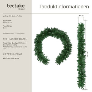 Weihnachtsgirlande mit weissen Spitzen