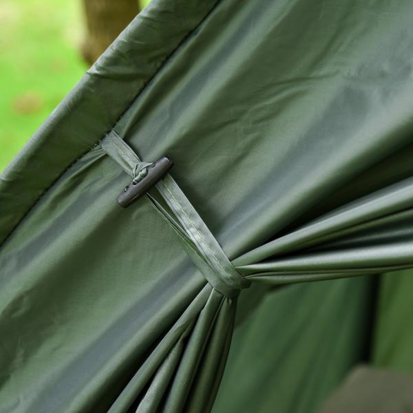 Campingbett Set mit Zelt Schlafsack Matratze 4 in 1 faltbar Dunkelgrün