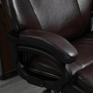 Bürostuhl Chefsessel Gaming Stuhl Drehstuhl Wippfunktion höhenverstellbar Kunstleder Braun
