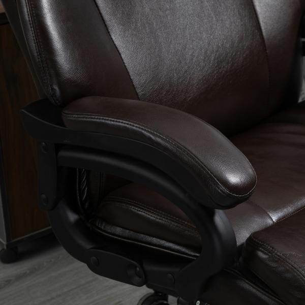 Bürostuhl Chefsessel Gaming Stuhl Drehstuhl Wippfunktion höhenverstellbar Kunstleder Braun