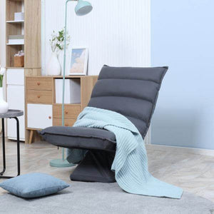 Sessel, drehbarer Sitz, neigbare Rücklehne, weiche Polsterung, atmungsaktiver Bezug, Dunkelgrau, 62 x 62 x 95cm