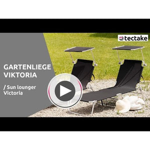 Gartenliege 4-stufig, schwarz
