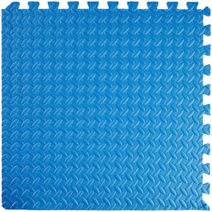 Floor protection mat, 24-piece set - blue 