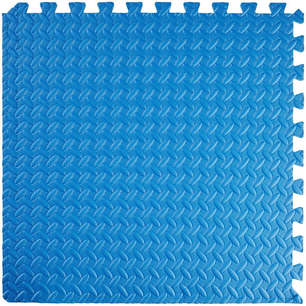 Floor protection mat, 24-piece set - blue 