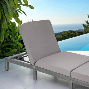 Rattan Sonnenliege Sofia grau