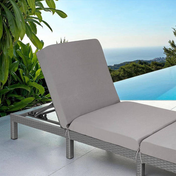 Rattan Sonnenliege Sofia grau