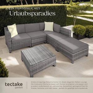 Aluminium Rattan Lounge grau
