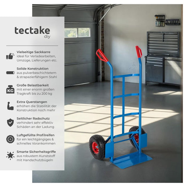 Sackkarre mit Luftreifen, blau