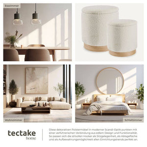 2er Set Sitzhocker Orchide