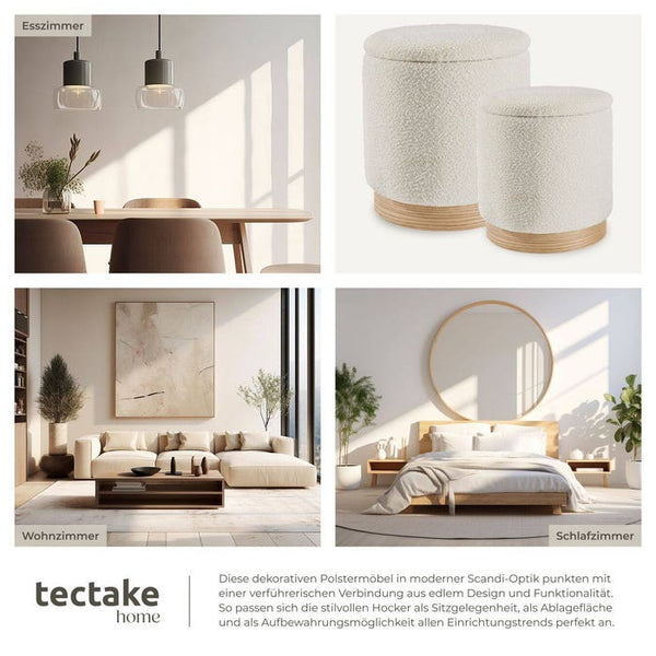 2er Set Sitzhocker Orchide