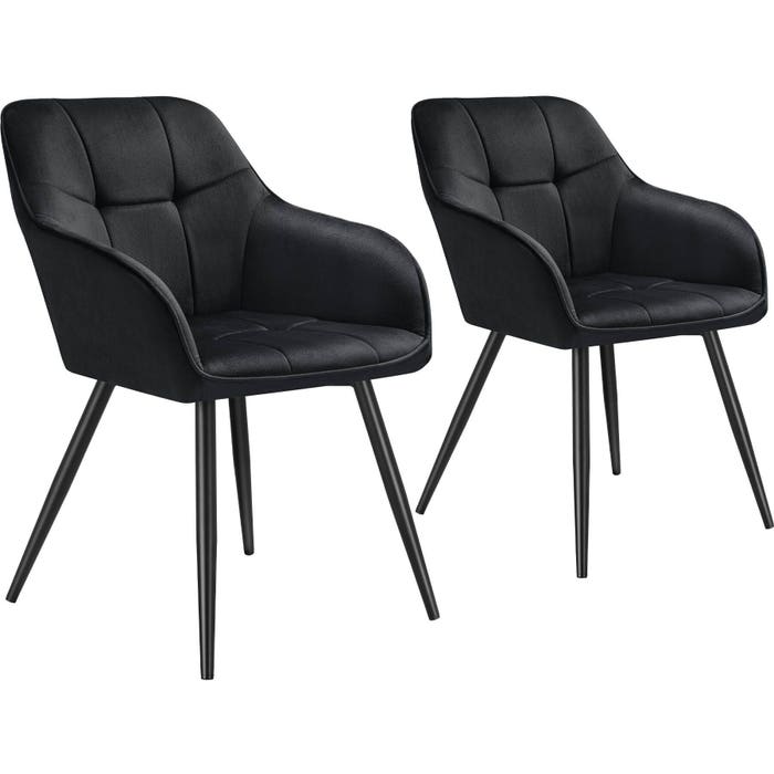 Esszimmerstuhl Marilyn schwarz/schwarz 2er Set