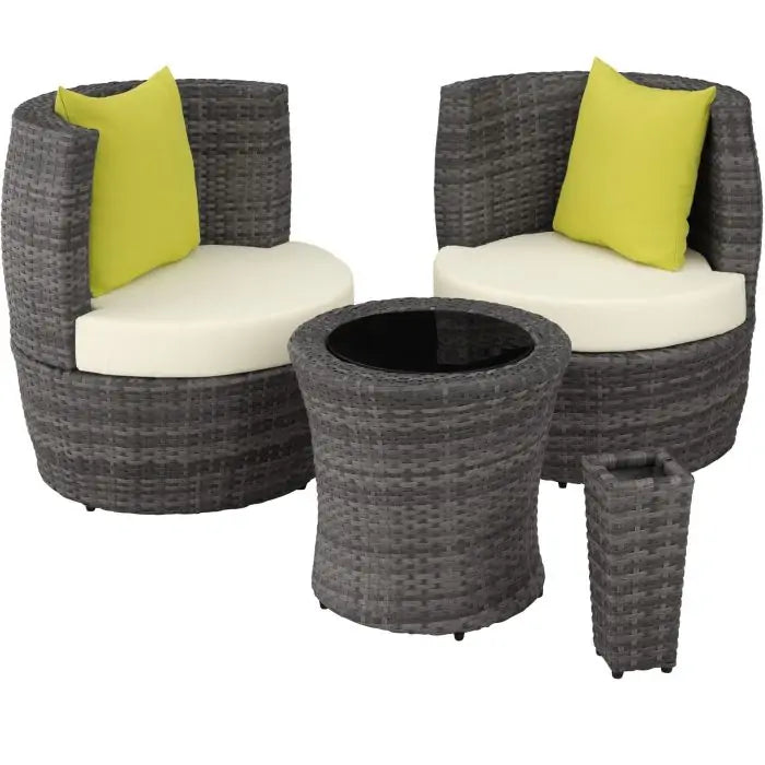 Aluminium Rattan Sitzgruppe Nizza