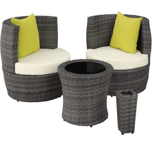 Aluminium Rattan Sitzgruppe Nizza