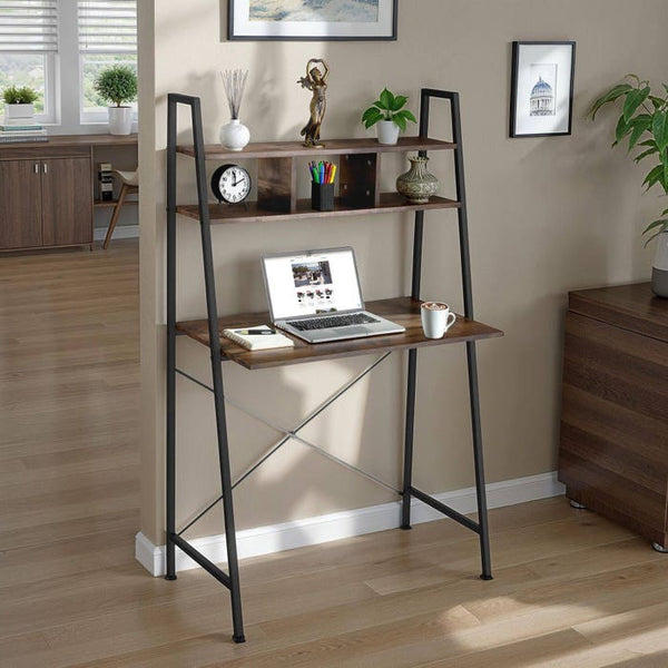 Schreibtisch Exeter 85,5x46,5x140cm Industrial dunkelbraun