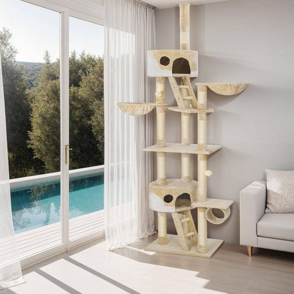 Kratzbaum Hansi beige/weiss