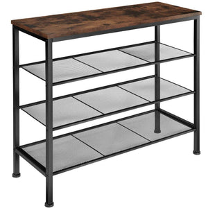 Schuhregal Newport Industrial Holz dunkel, rustikal