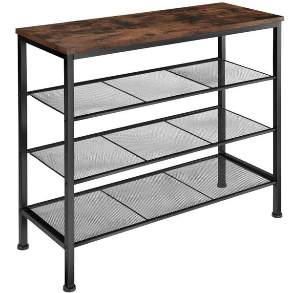 Schuhregal Newport Industrial Holz dunkel, rustikal