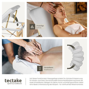 3 Zonen Massageliege Somwang weiss