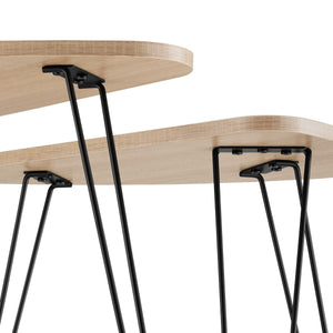 2er Set Beistelltische Richmond Industrial Holz hell, Eiche Sonoma
