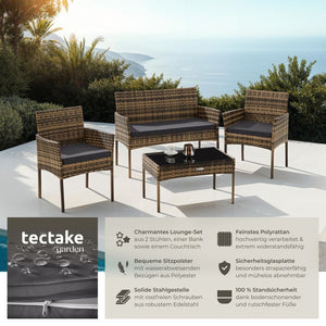 Rattan Gartenset Palese natur
