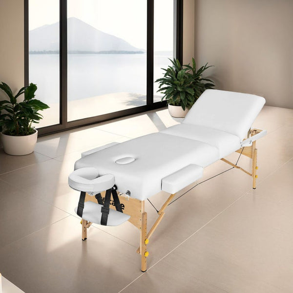 3 Zonen Massageliege Somwang weiss