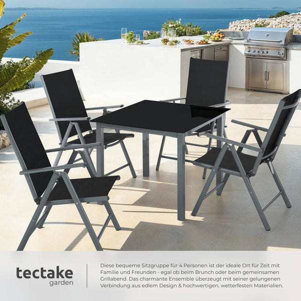 Aluminium Sitzgruppe Stabia anthrazit