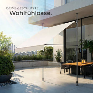 Klemmmarkise beige 150 x 180 cm