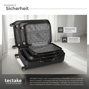 Trolley Set 3-tlg. aus Hartschale, schwarz